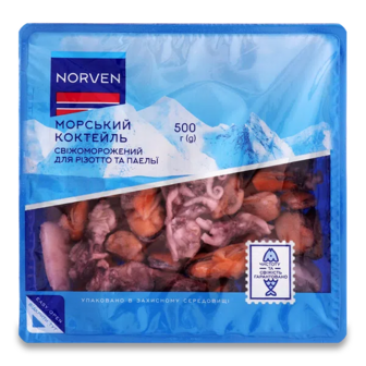 Коктейль морский Norven для різотто і паельї свіжоморожений (500г)