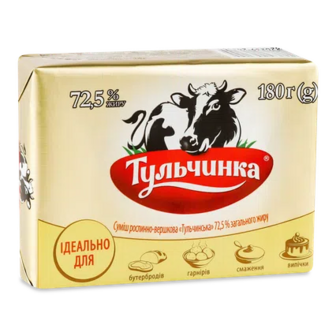 Суміш рослинно-вершкова «Тульчинка» 72,5%, 180г (180г)