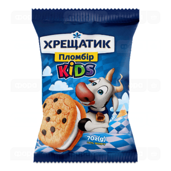 Морозиво Хрещатик Kids пломбір на печиві з дропсами 15%