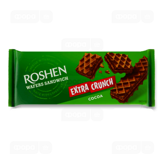 Вафлі Roshen Wafers Sandwich Extra Crunch Cocoa