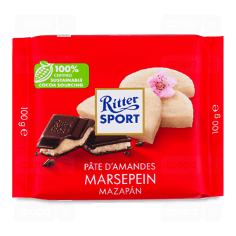 Шоколад чорний Ritter Sport з марципаном