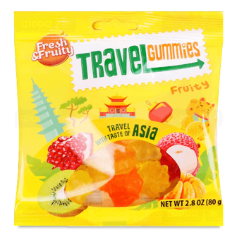 Цукерки Wawel Travel Gummies Asia з фруктовим смаком