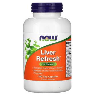 Вітаміни для оновлення печінки Liver Refresh  Now Foods 180 вегетаріанских Капсул