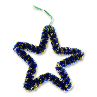 Прикраса новорічна Зірка каркасна 25 см в асортименті