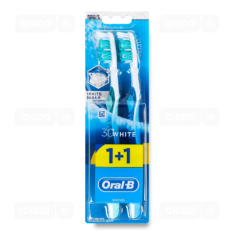 Зубна щітка Oral-B 3D White Відбілювання, середня, 2 шт.