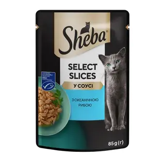 Вологий корм для котів Sheba Select Slices pouch 85 г - океанічна риба