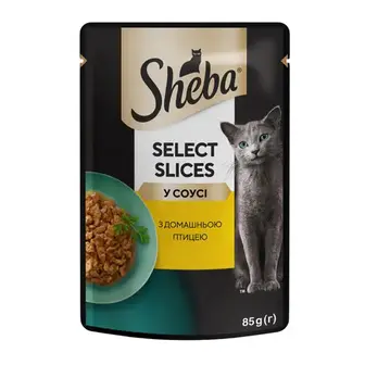 Вологий корм для котів Sheba Select Slices pouch 85 г - домашня птиця