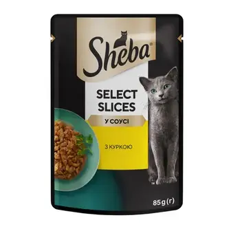 Вологий корм для котів Sheba Select Slices pouch 85 г - курка