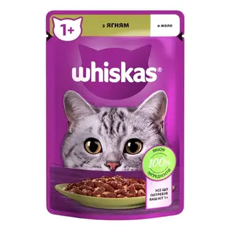 Вологий корм для котів Whiskas pouch 85 г - ягня