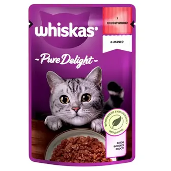 Вологий корм для котів Whiskas Pure Delight pouch 85 г - яловичина