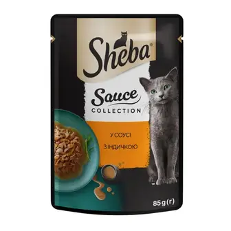 Вологий корм для котів Sheba Sauce Collection pouch 85 г - індичка