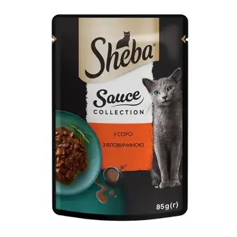 Вологий корм для котів Sheba Sauce Collection pouch 85 г - яловичина