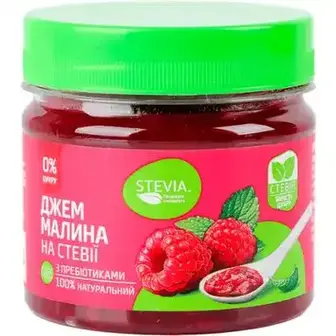 Джем Stevia на стевії малиновий з пребіотиками 180 г