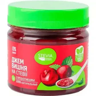 Джем Stevia на стевії вишневий з пребіотиками 180 г