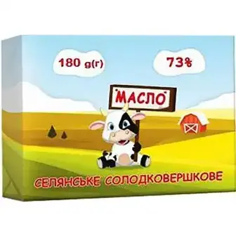 Масло Селянське солодковершкове 73% 180 г