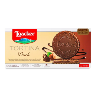 Вафлі Loacker Tortina Dark