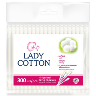 Палички ватні Lady Cotton у поліетиленовому пакеті