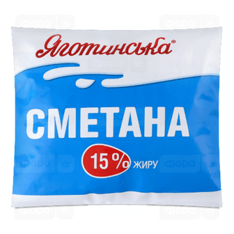 Сметана Яготинська 15% п/е