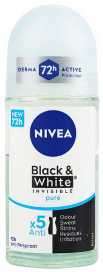 Антипреспірант Nivea Black & White Invisible Pure кульковий 50мл