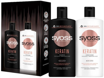 Набір SYOSS Keratin Шампунь 440 мл + Бальзам для ламкого волосся, 440 мл