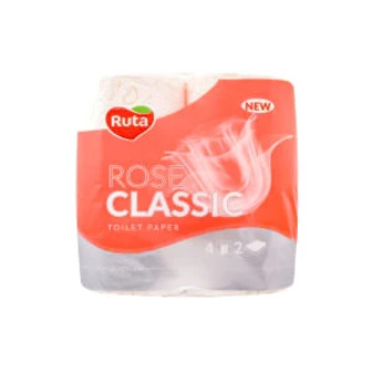 Папір туалетний двохслойний Ruta Classic Rose, 4 шт.