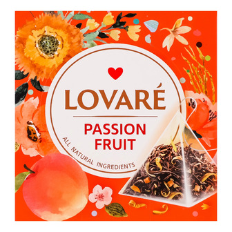 Фруктовий чай Lovare Passion Fruit 15 пірамідок (4823115403483)