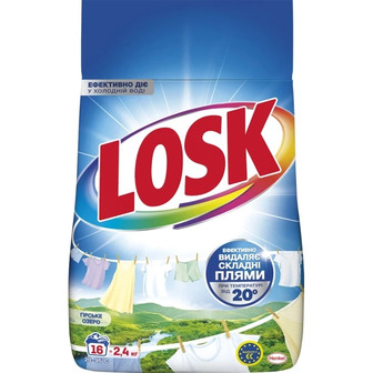 Пральний порошок Losk Гірське Озеро для білих та світлих речей 2.4 кг (9000101805390)