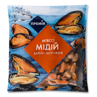 М'ясо мідій «Премія»® варено-морожене (500г)