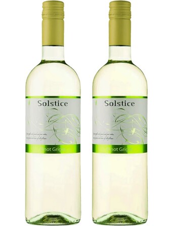 Набір вина Солстіс, Піно Гріджио / Solstice, Pinot Grigio, Provinco Italia, біле сухе 2*0.75л