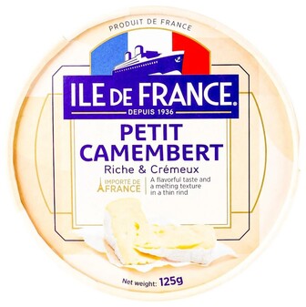 Сир з білою пліснявою Petit Camembert Ile de France 125 г