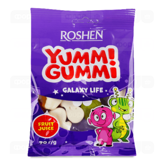 Цукерки Roshen Yummi Gummi Galaxy Life желейні