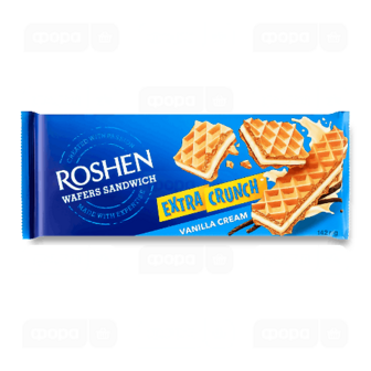 Вафлі Roshen Wafers Sandwich Extra Crunch Vanilla Cream