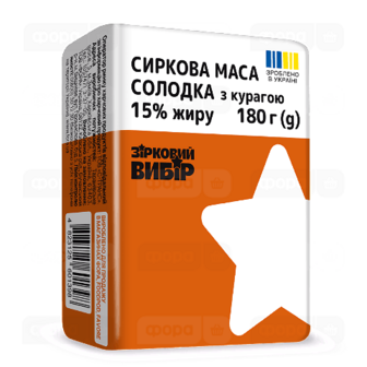 Маса сиркова Зірковий вибір з курагою 15% (180г)