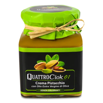 Паста Quatrociocchi фісташкова з оливковою олією Extra Virgin (320г)