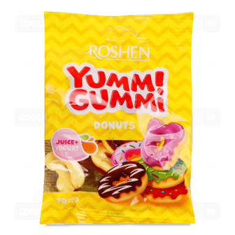 Цукерки Roshen Yummi Gummi Donuts желейні (70г)