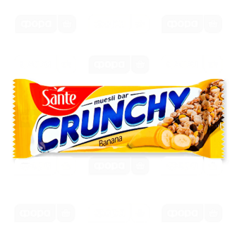 Батончик Sante Crunchy мюслі з бананом глазурован