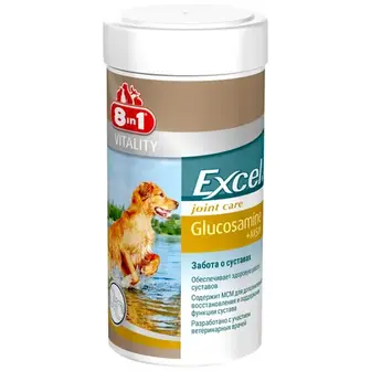 Вітаміни для собак 8in1 Excel «Glucosamine + MSM» 55 таблеток (для суглобів)