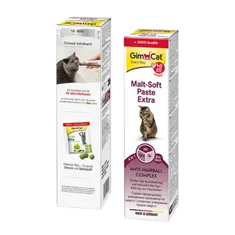 Набір для котів Паста GimCat Every Day Malt-Soft Paste Extra 200 г та Таблетки GimCat Gras Bits 10 г