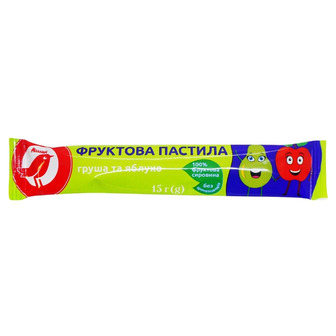 Пастила фруктова Auchan груша та яблуко, 15 г