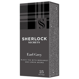 Чай чорний Sherlock Secrets Earl Grey з бергамотом 2 г х 25 шт (4823118600797)