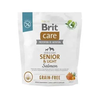 Сухий корм для собак Brit Care Dog Grain-free Senior & Light 1 кг - лосось