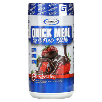 Gaspari Nutrition, Quick Meal, натуральна суміш, полуниця в шоколаді, 1250 г (2,75 фунта)