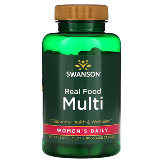 Swanson, Real Food Multi, Women's Daily, 90 рослинних капсул