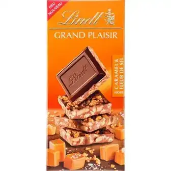 Шоколад Lindt Grand Plaisir чорний з карамеллю та сіллю 150 г