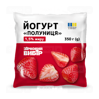 Йогурт Зірковий вибір з наповн полуниця 1,5% п/е