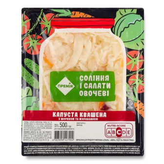 Капуста «Премія»® квашена з морквою та журавлиною, 500г (500г)