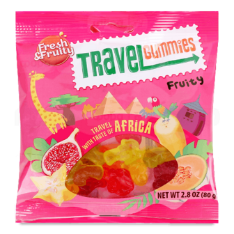 Цукерки Wawel Travel Gummies Africa з фруктовим смаком