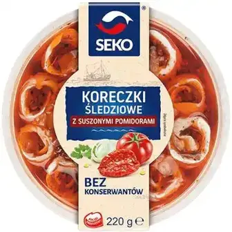 Рольмопси з оселедця Seko з в'яленими томатами в олії 220 г