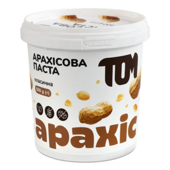 Паста TOM Класична арахісова (500г)