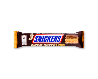 Батончик Snickers з арахісовим маслом